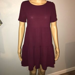 NWT ASOS petite dress size 2 flowly wine colored